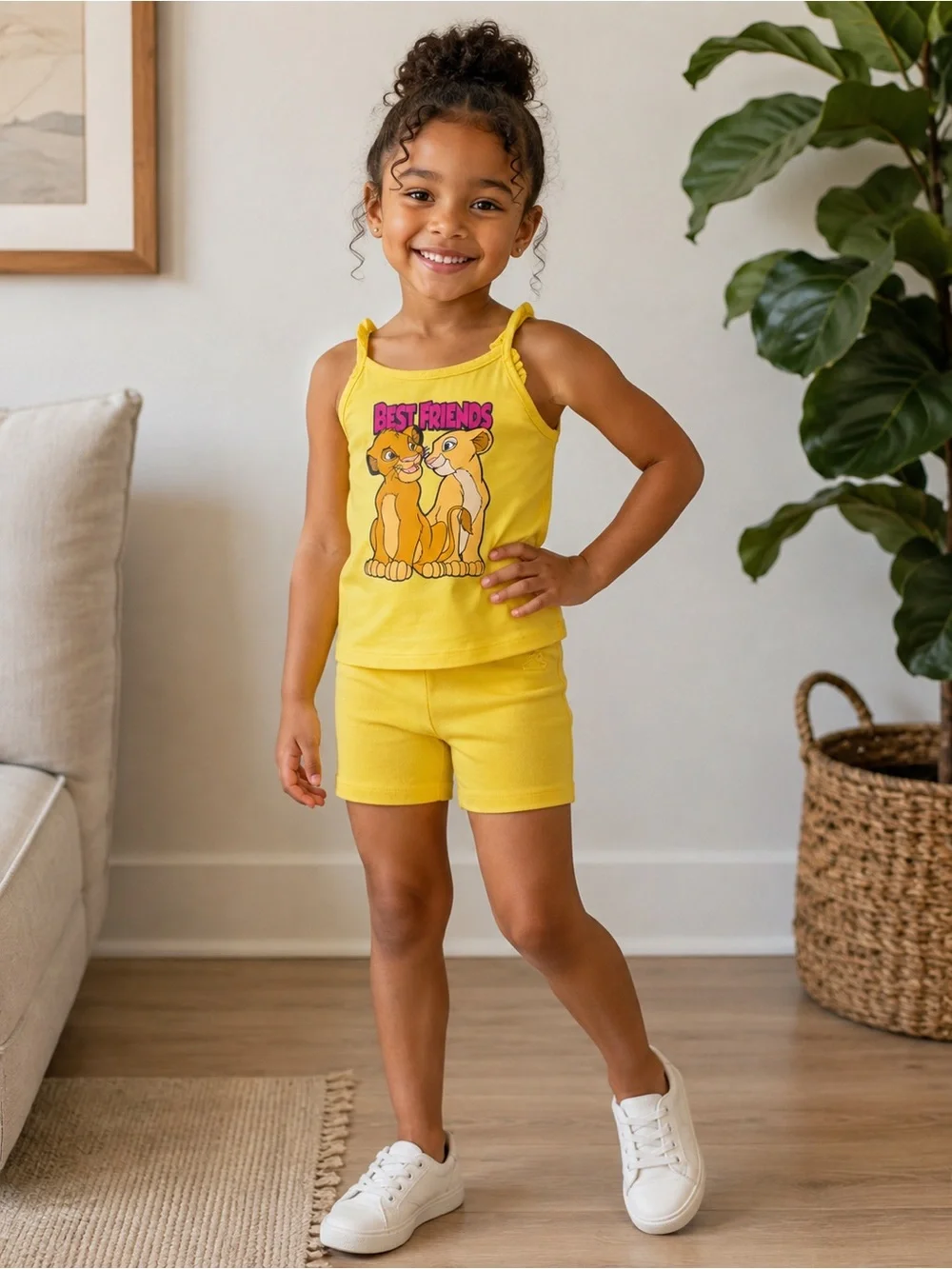 GAP Girls Yellow 'Best Friends' Tank & Shorts Set